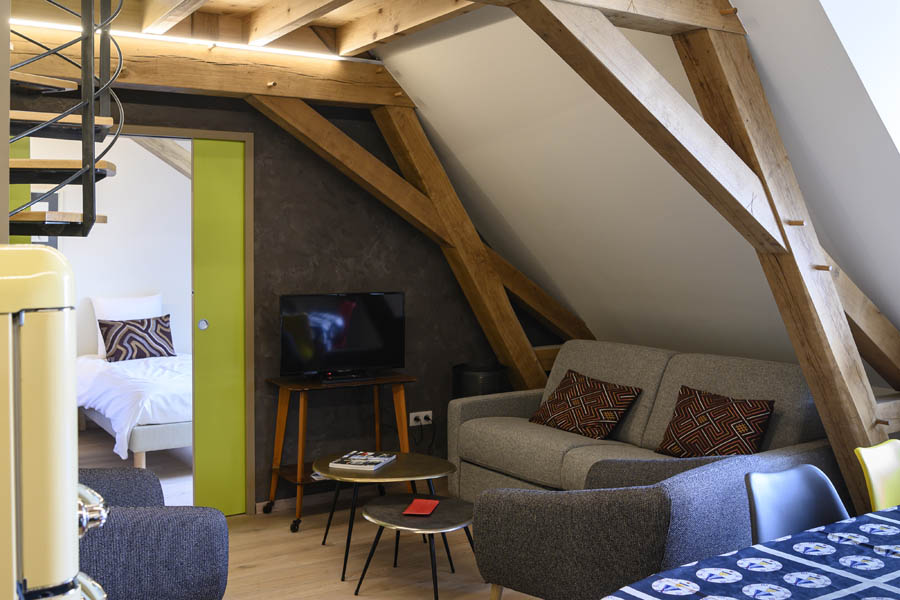 7-La Heve- Duplex pour 9 personnes - détail salon