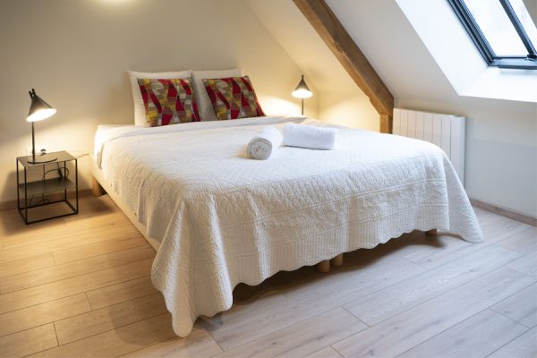 La Hève - location appartement belle ile pour 9 personne - chambre avec lit double